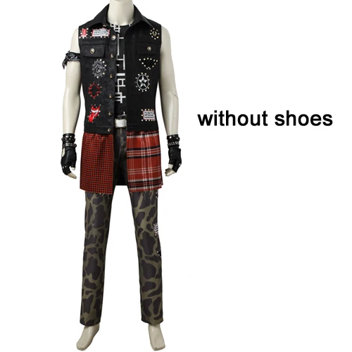 without boots Final Fantasy Prompto Аргентум Косплэй костюм для взрослых Косплэй карнавал Хэллоуин костюмы Горячая игра Prompto костюм изготовление под заказ - Цвет: without boots