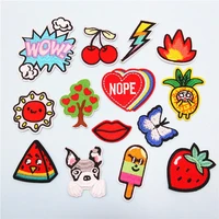 fabric embroidered dog cherry cartoon patch clothes stickers bag sew iron on applique diy apparel sewing clothing accessories