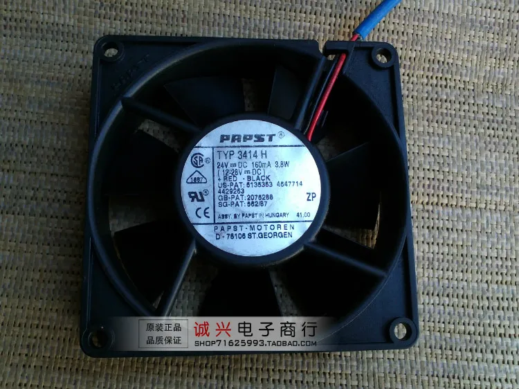 Для Papst typ3414h 24v 3 8 w 0.16a 9225 9 см вентилятор преобразователя частоты|9cm fan|fan 24v24v fan |