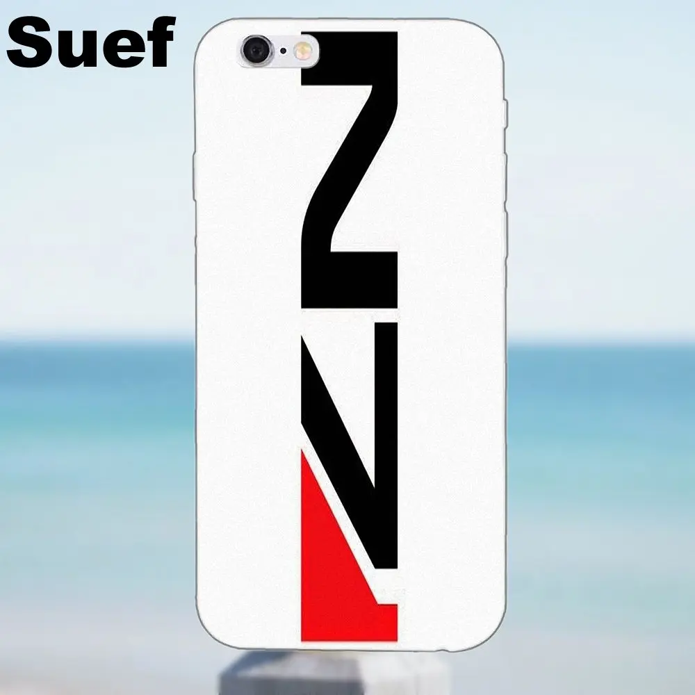 Suef Mass Effect N7 логотип для iPhone 4 4S 5 5S 5C SE 6 6S 7 8 Plus X Samsung Galaxy J1 J3 J5 J7 A3 A5 2016 2017 мягкая новая