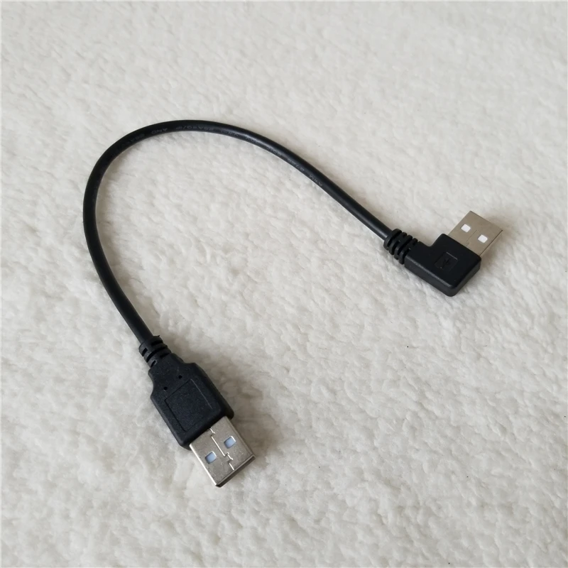 100 шт./лот 90 градусов правый угол USB папа адаптер кабель удлинитель данных шнур