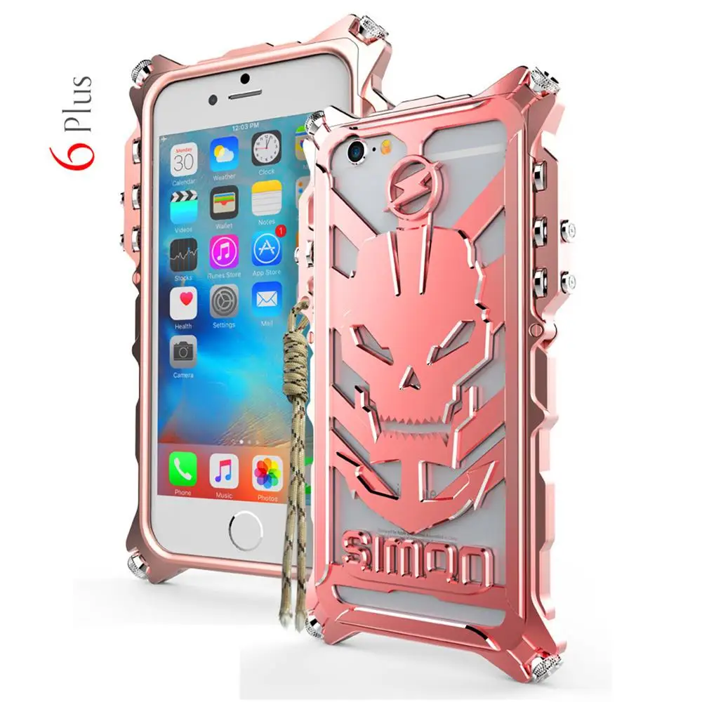 Тор Роскошные Heavy Duty Броня Металлический Алюминий Череп Мобильный Телефон Сумки