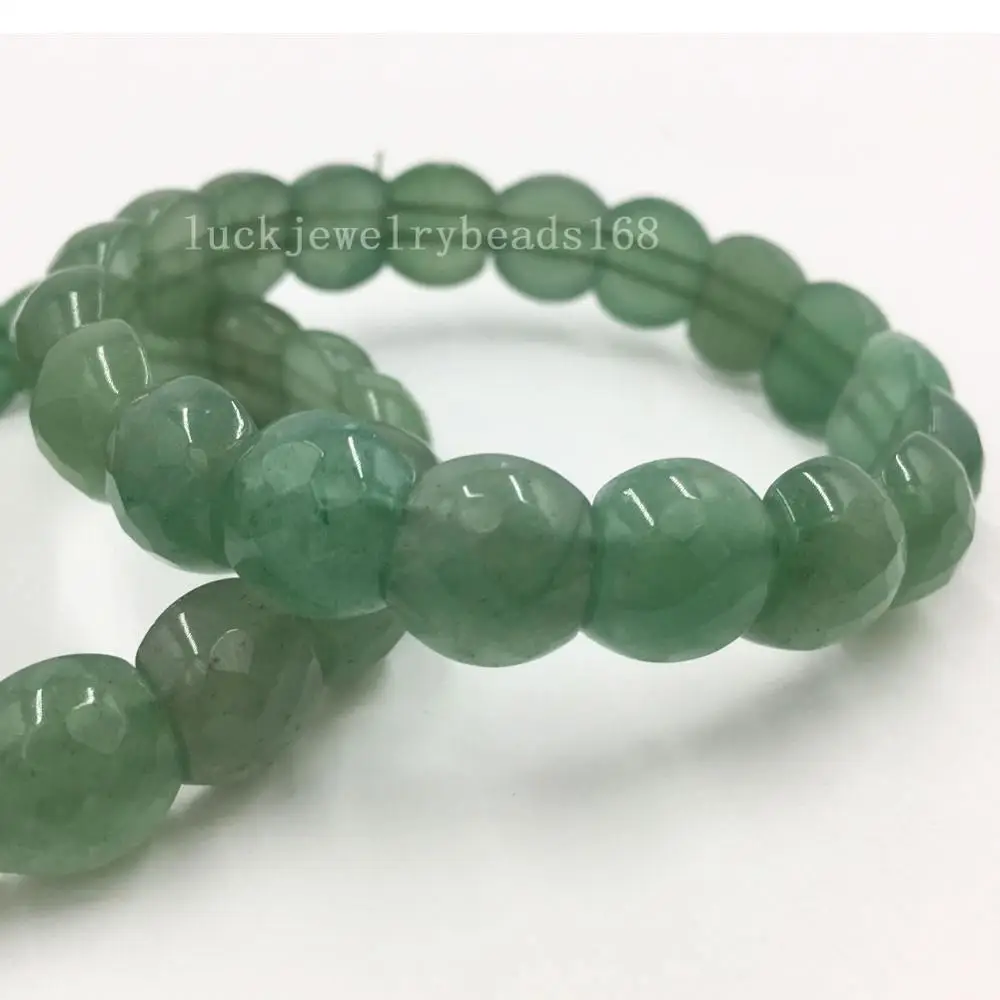 Aventurine FG8265 Граненый Jaspe тигровый глаз Лабрадорит золотой камень кристалл Сердолик авантюрин Синий Песок Бусины Из унакита эластичный браслет WFH468 - Окраска металла: Aventurine FG8265