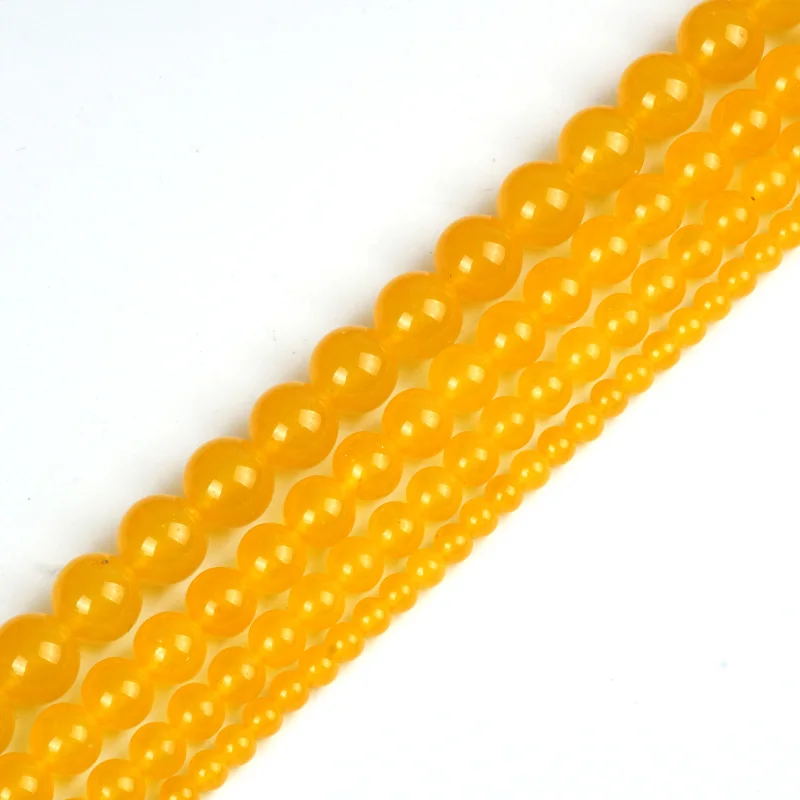Бусины из натурального камня с желтым нефритовым кристаллом кварца яшмы