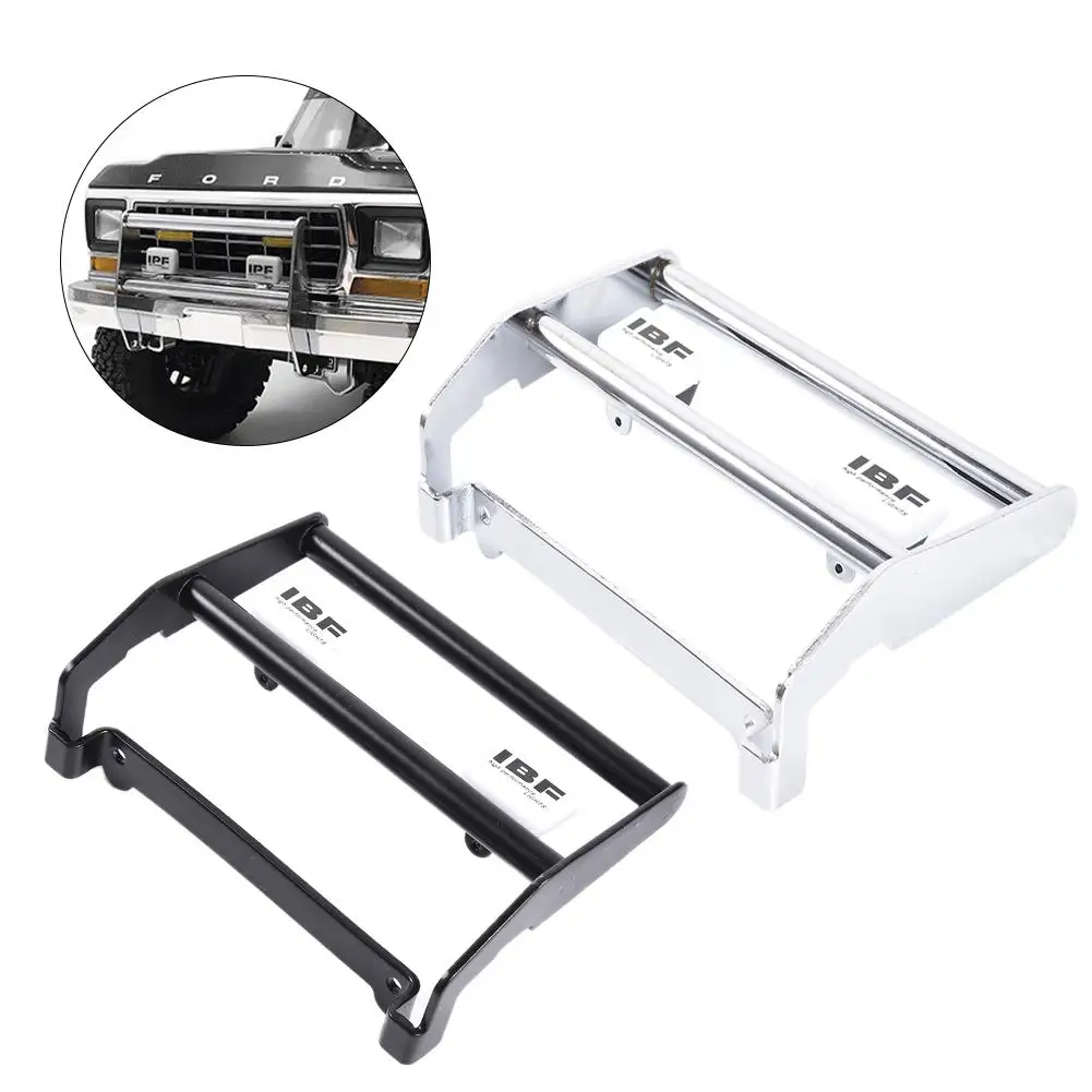 

Stainless Steel Front Metal Bumper With LED Light Anti Collision Bumper For Remote Control Crawler For Ford Traxxas TRX4 Bronco