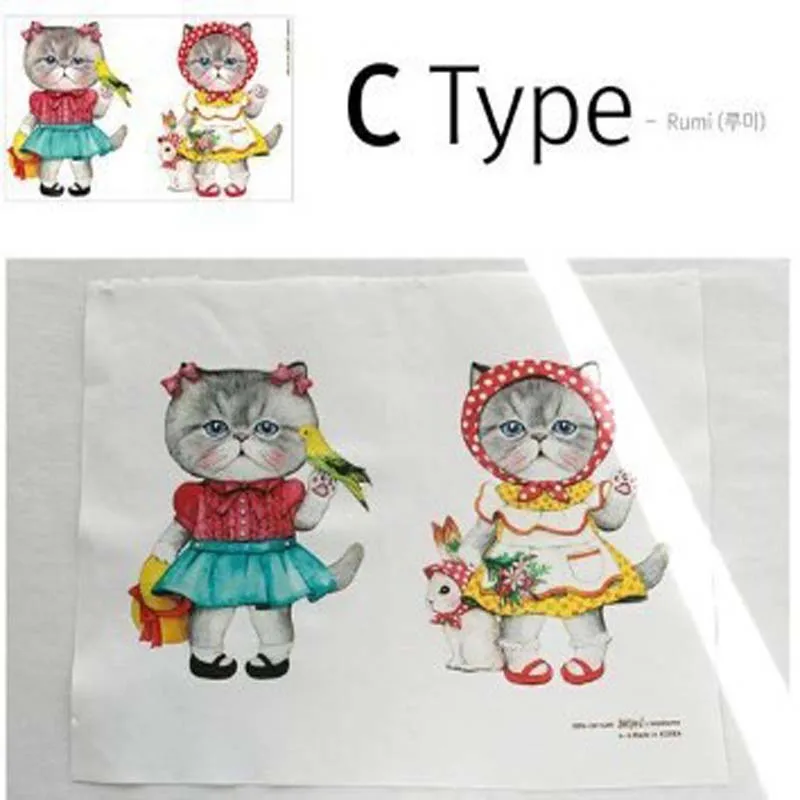 Сделай Сам Yuying! Ткань из хлопка с изображением кошек лен/хлопок 135 х38 см ткань для