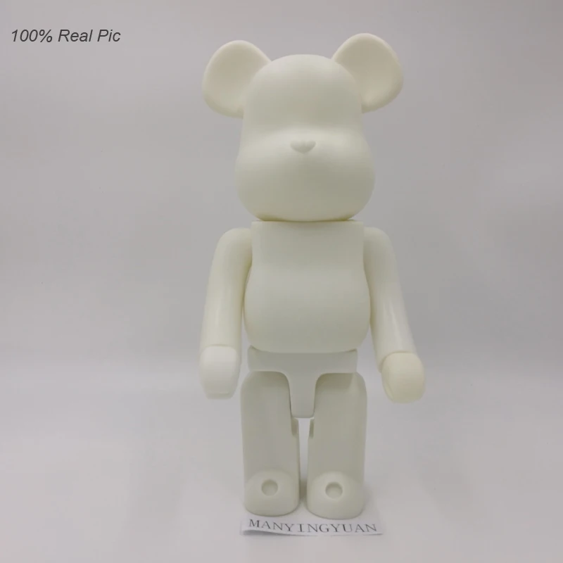 

400% bearbrick bear@brick DIY Paint PVC Action Figure White Color With Opp Bag