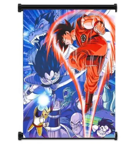 Аниме постер DragonBall Z-Fabric Goku VS Vegeta настенная прокрутка печатная картина домашний