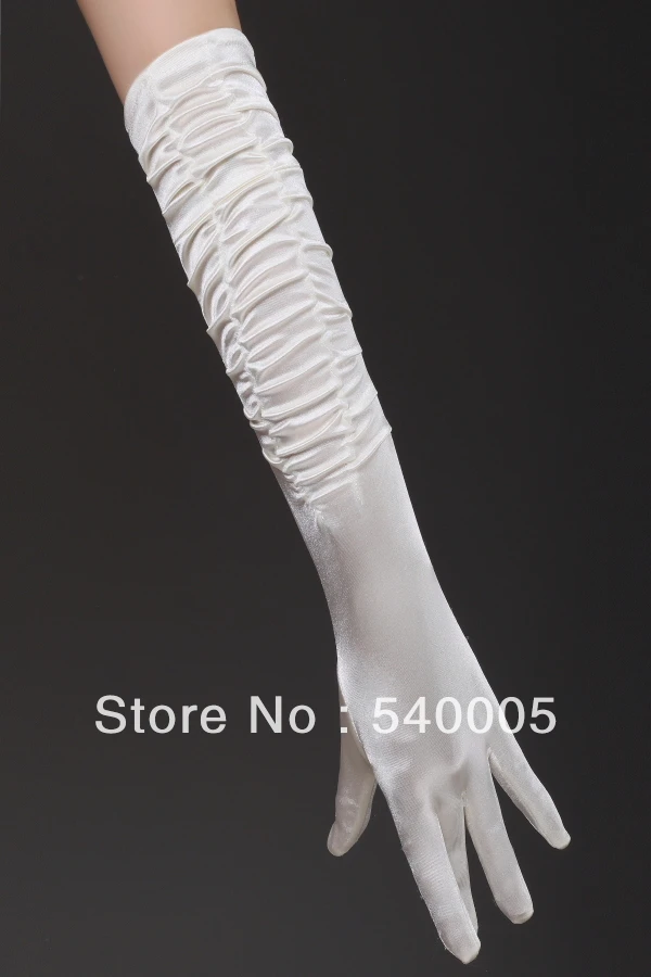 2014 10x Ladies Satin Party Fancy Dress Prom Evening Wedding Bridal long Finger Gloves Free Shipping | Свадьбы и торжества