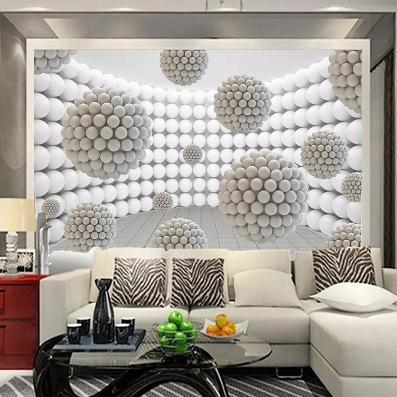 3D обои на заказ трехмерная сфера здание космическое искусство фото роспись
