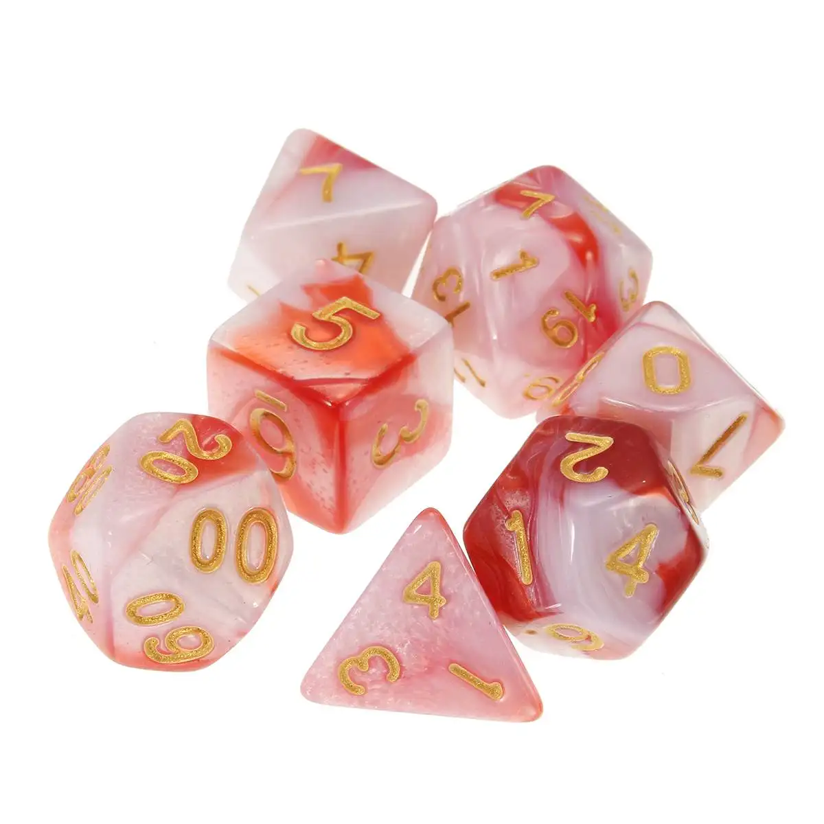 42 шт многогранные кости набор D20 D12 D10 D8 D6 D4 аксессуары для настольной игры+ 6 мешков для DND RPG MTG ролевые игры