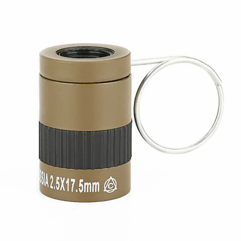 Brown 2,5X17,5 Миниатюрный Мини карманный высокомощный монокулярный телескоп Карманный Брелок для улицы Кемпинг Охота туристические телескопы - Цвет: Brown
