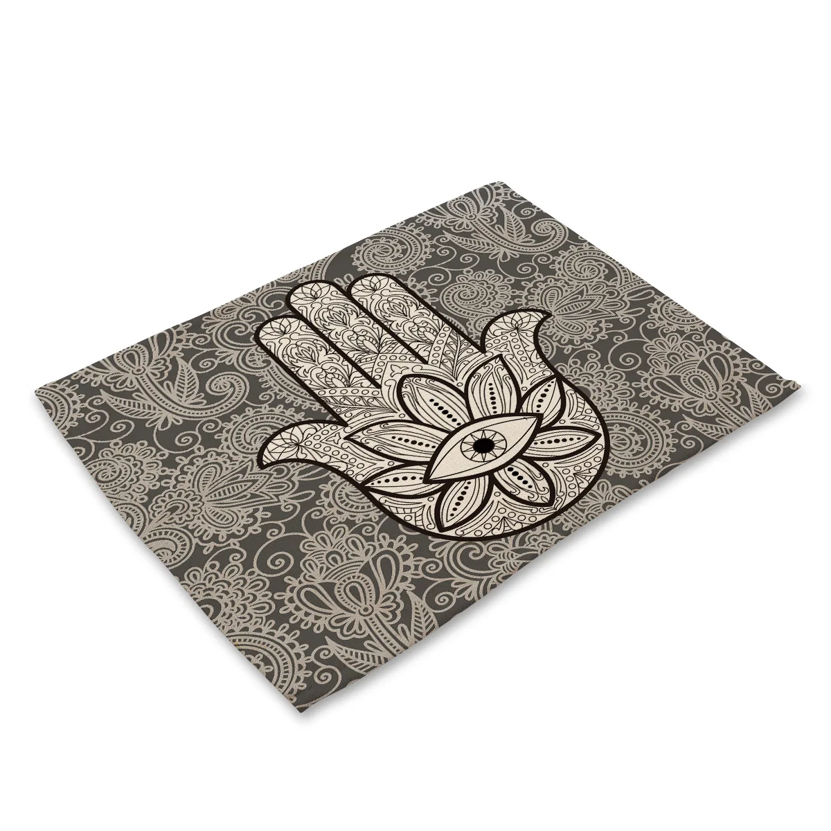 Indian Buddha Pattern Table Mat Rectangle Linen Place Mats for Dining Kitchen Accessories Decoration | Дом и сад