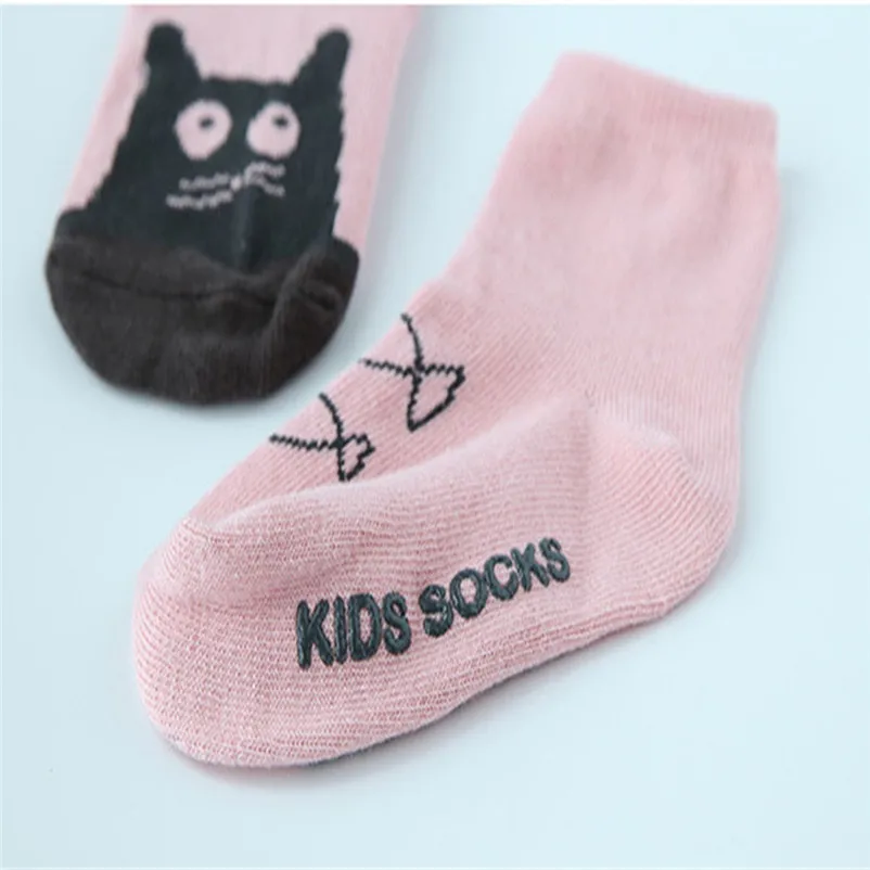 Новые модные детские носки для новорожденных милые Асимметричные нескользящие