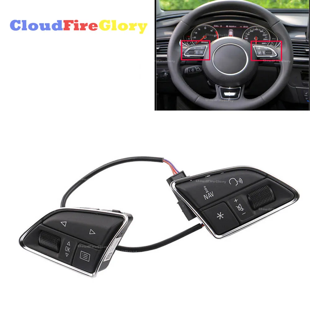 Cloudfireglory для Audi A1 A6 A7 2011 2012 2013 MMI руль Многофункциональный Управление кнопка включения 4G0951523D