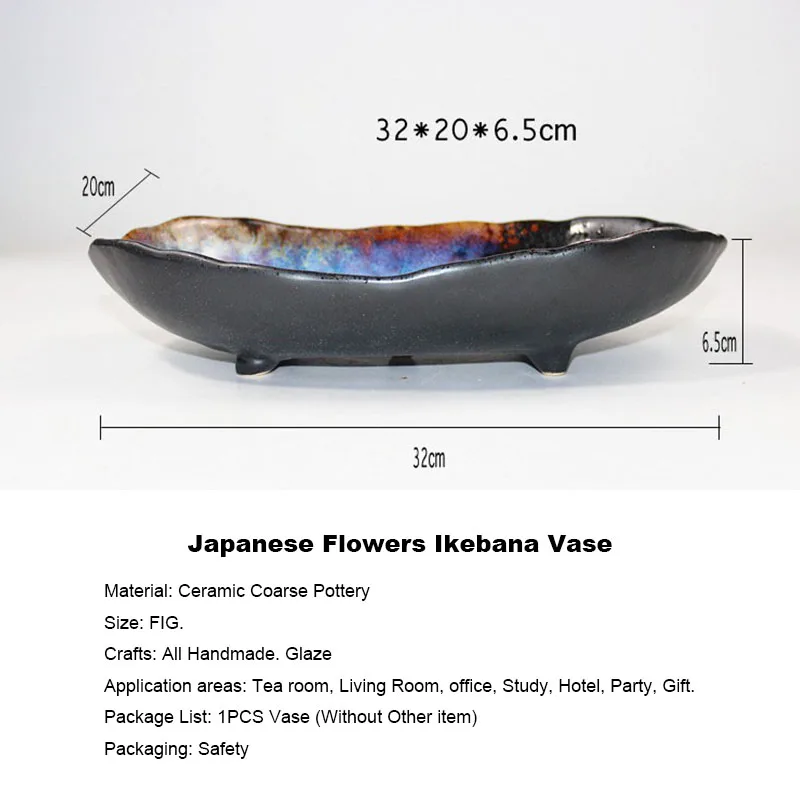 Грубая керамика Ikebana цветочный горшок Настольная Ваза японская Цветочная