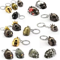 17 styles game jewelry pubg keychain battle grounds key chains helmet pendant keyring fans gift llaveros mujer brelok
