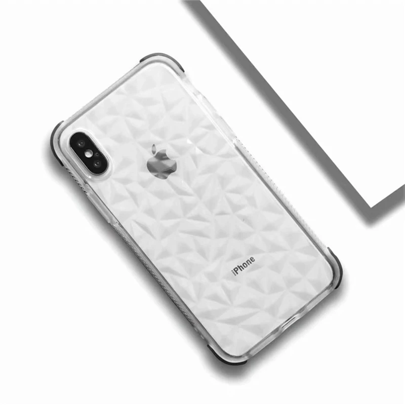Diamond Gasbag Shockproof Case for iphone XR XS MAX X 7 6 6s 8 Plus Full Body Clear TPU Cover Samsung Galaxy S8 S9 |