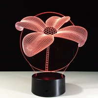 lotus flower 3d night light touch table desk lamps 7 color changing lights with acrylic flat for home decor gift for friends