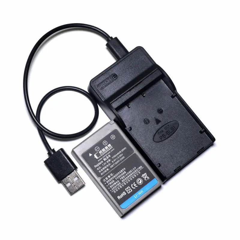 JJC USB двойной Батарея путешествия Зарядное устройство для цифровой камеры Olympus BLS-50 BLS-5 BLS-1 E-M10& Mark II III, E-PL9 E-PL8 Камера Батарея заменить BCS-5