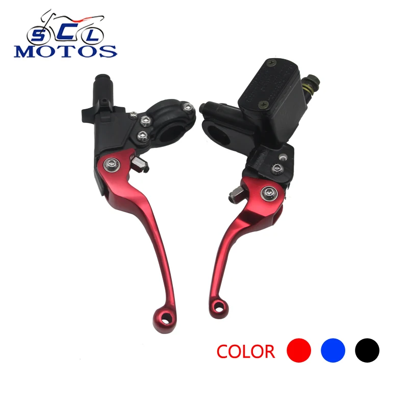 

Sclmotos- CNC Folding Brake Lever ASV Clutch Lever With Front Pump Fit Motorcycle Dirt Bike Motocross Off Road CRF KLX YZF RMZ