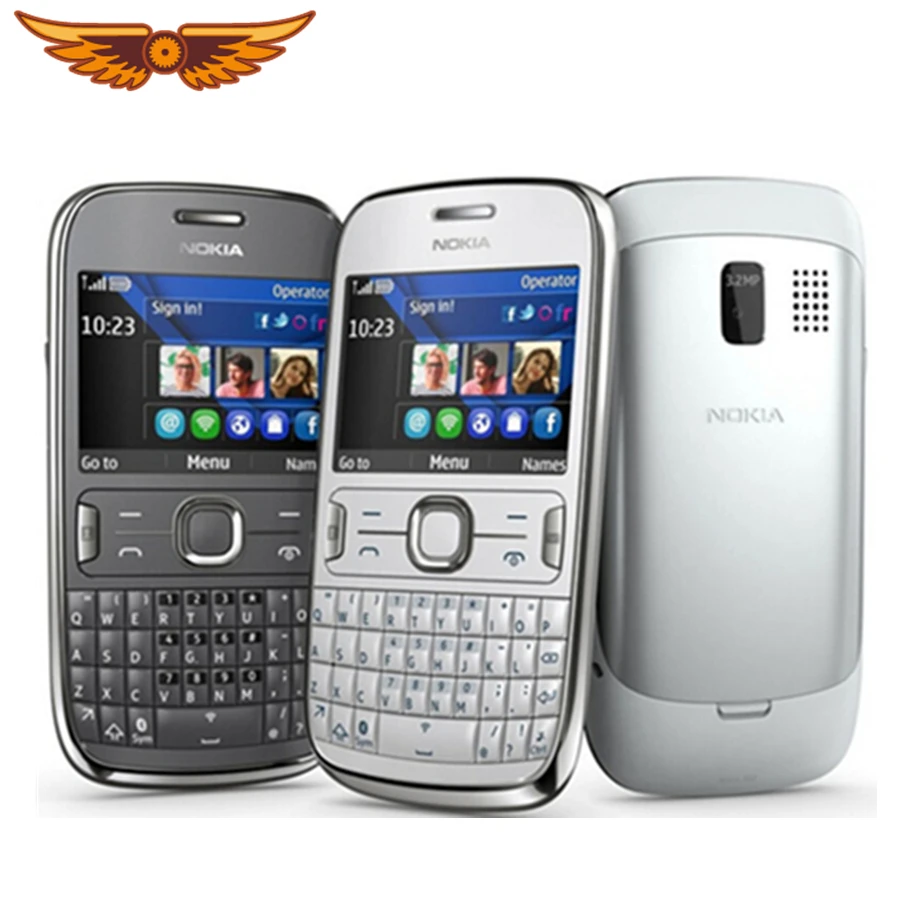 ASHA 302 Оригинальный разблокированный Nokia Asha 3G сеть GSM WIFI Bluetooth JAVA 3 15 Мп камера