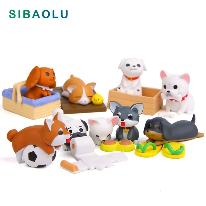 

Artificial Puppy Model Mini Dog figurine cartoon animal fairy garden home miniature ornament desk decoration DIY accessory