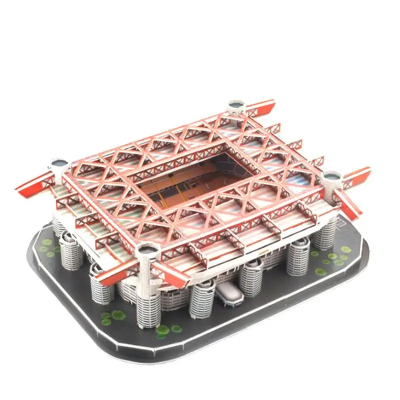 C DIY игрушка трехмерная головоломка 3D Модель здание стадион головоломка детская бумажная головоломка обучающая головоломка игрушка - Цвет: C