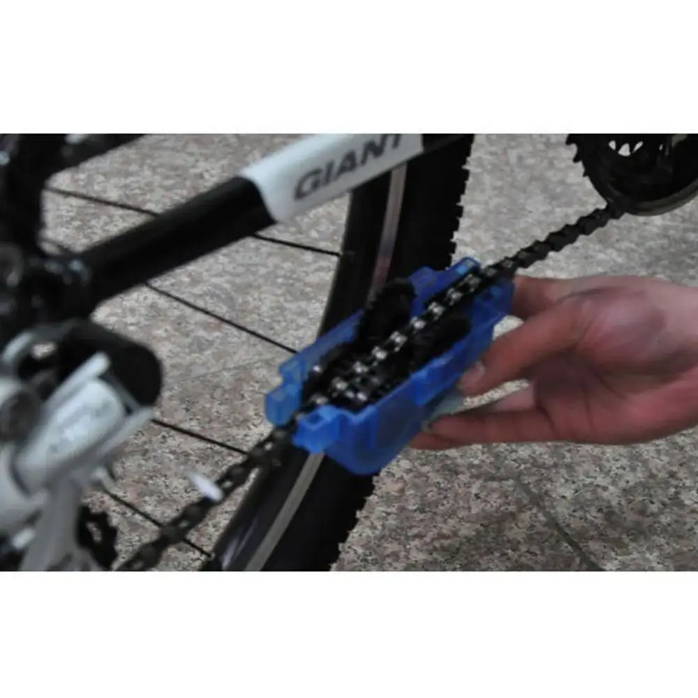 Портативный очиститель велосипедных цепей щетки для шин набор инструментов