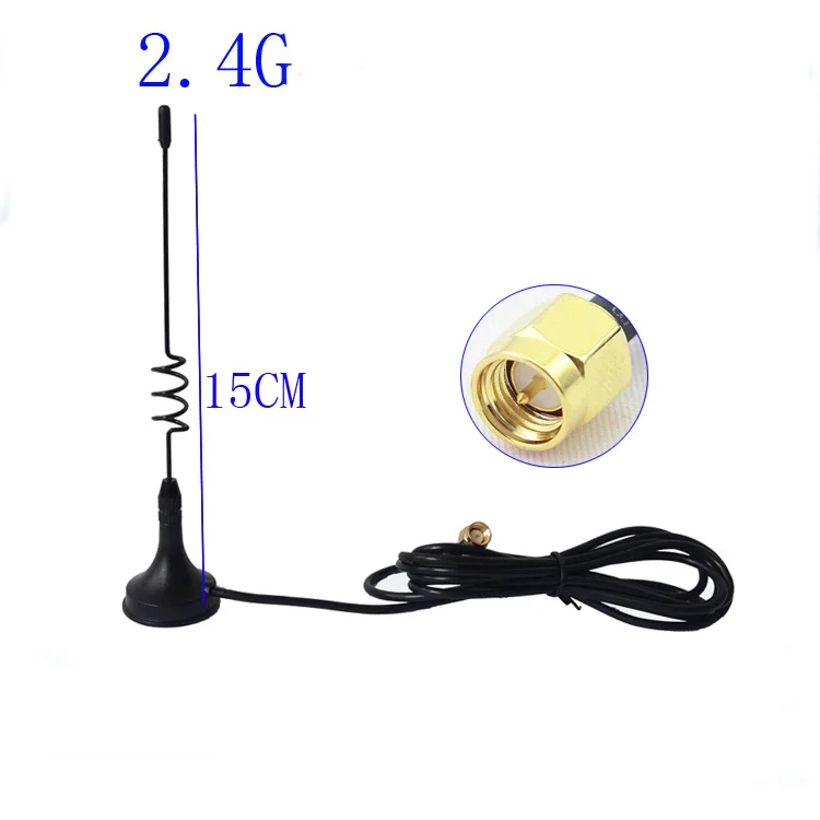 

WIFI antenna 2.4 G small suction dish antenna SMA male head 3M full copper wire