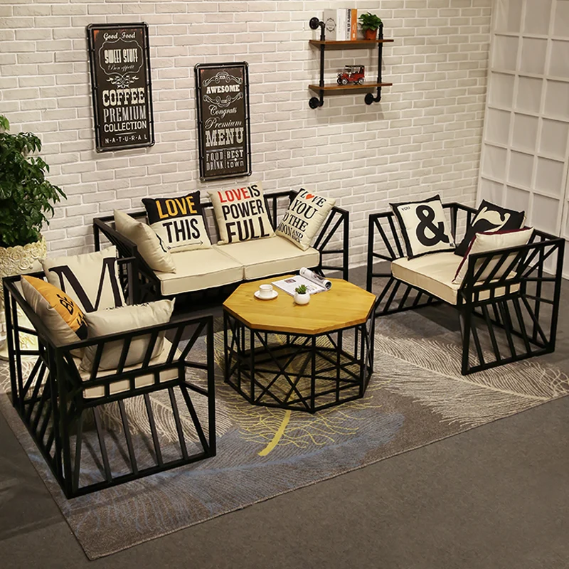 Louis модные Гостиная комплекты скандинавские современные промышленные ветер Кофе