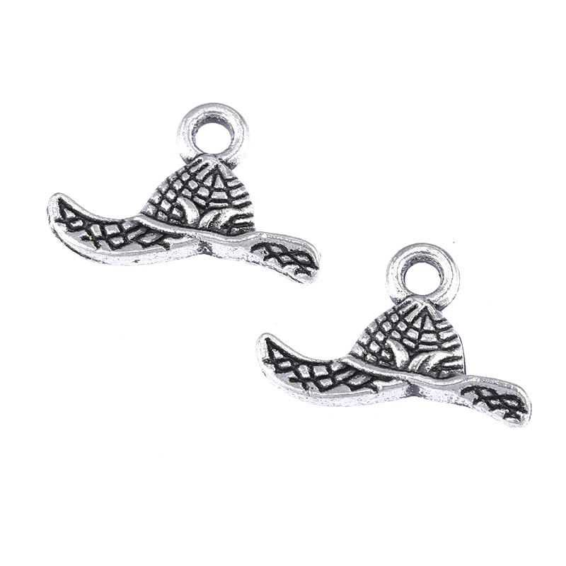 JUYA 40pcs/lot 16x11mm Simple Alloy Hat Shape Charms Pendant For Bracelet Earring Jewelry Making Supplies Diy Handmake AO0707 | Украшения и