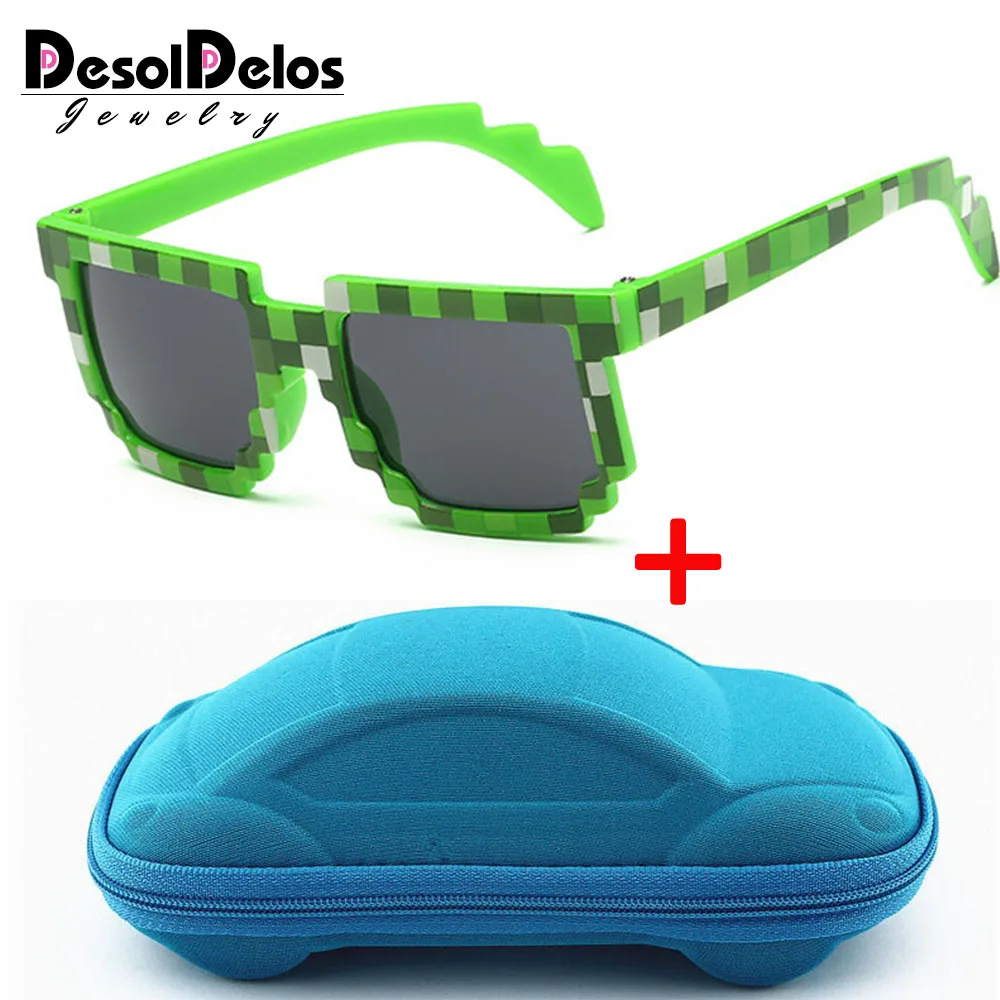 DesolDelos N234 Kids Sunglasses Mosaics 4-13 Years Square Children Sun Glasses Boys Girls Eyewares Christmas Birthday Gift