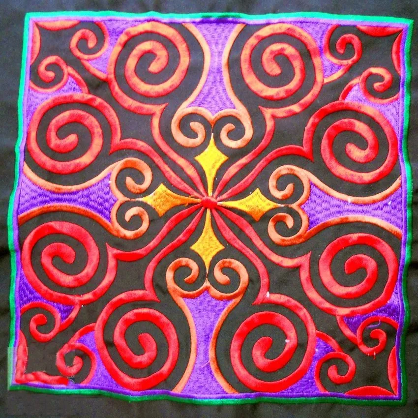 Miao стежка обычная ткань вышитая аппликация для одежды сумка домашний текстиль декоративная аппликация этнический непальский племен Индия цыганский Бохо-стиль hmong DIY