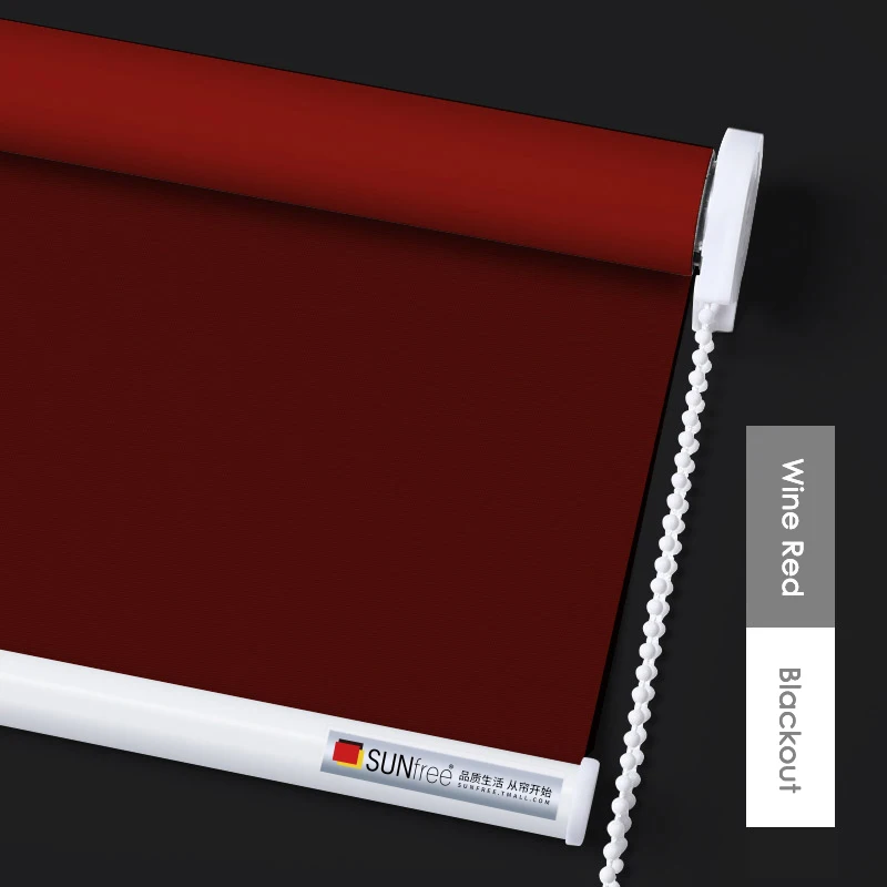 Blackout-Wine Red Высокое качество рулонные шторы для окна декоративный солнцезащитный навес теплоизоляция затемненные оконные шторы офис спальня Kithchen - Цвет: Blackout-Wine Red