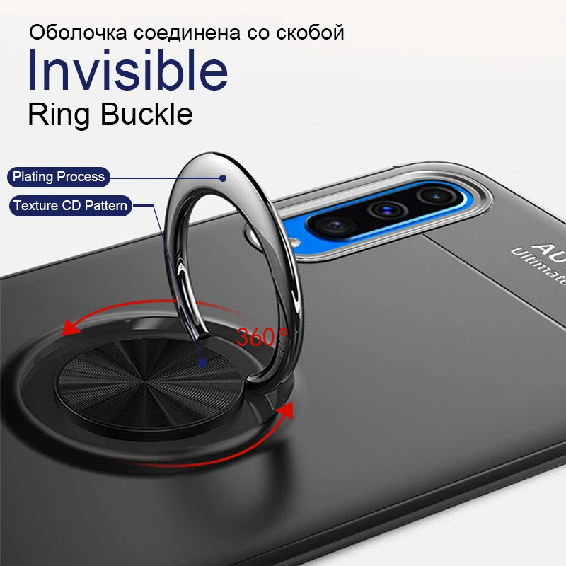 Роскошный чехол для телефона Magentic с автомобильным кольцом Samsung Galaxy A50 A10 A20 A30 A40 A70
