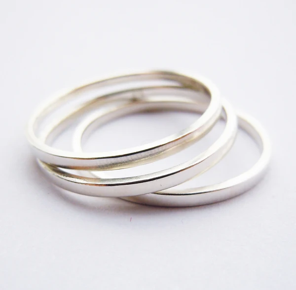 Чистое кольцо из серебра 1 5 пробы WellMade 3 шт./компл. 925 мм|band ring|ring bandring ring |