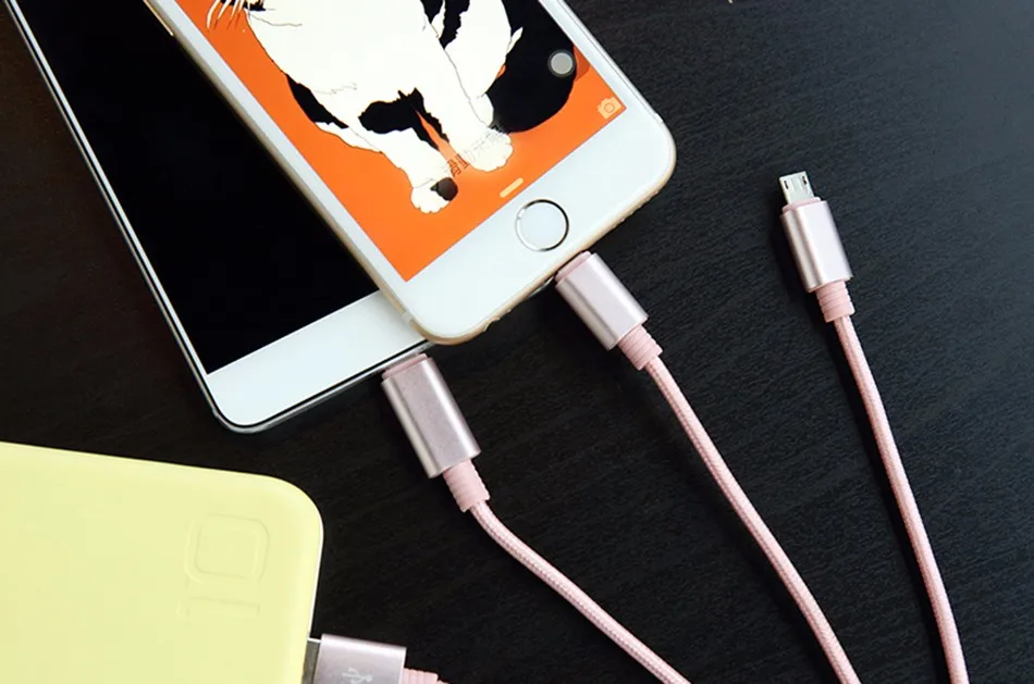 ROCK 3 в 1 USB кабель для iPhone/Micro/type C, многофункциональный зарядный кабель