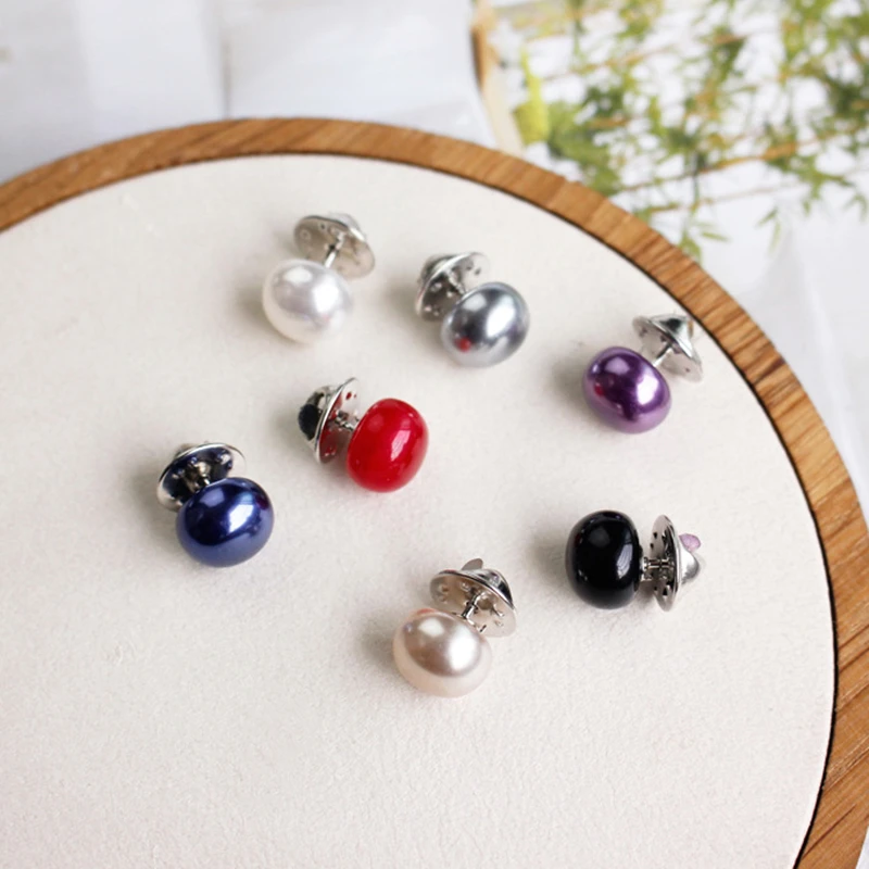 DoreenBeads 5 шт. диаметр 1 2 см круглый искусственный жемчуг значок модная брошка