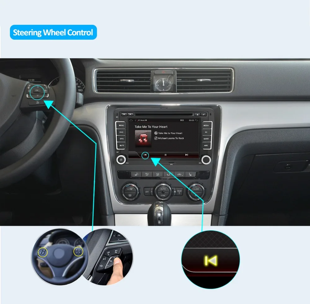 Автомобильный dvd плеер Bosion 2 Din Android 10 0 для Volkswagen Polo golf Tiguan passat b6 cc fabia mirror link Wi Fi