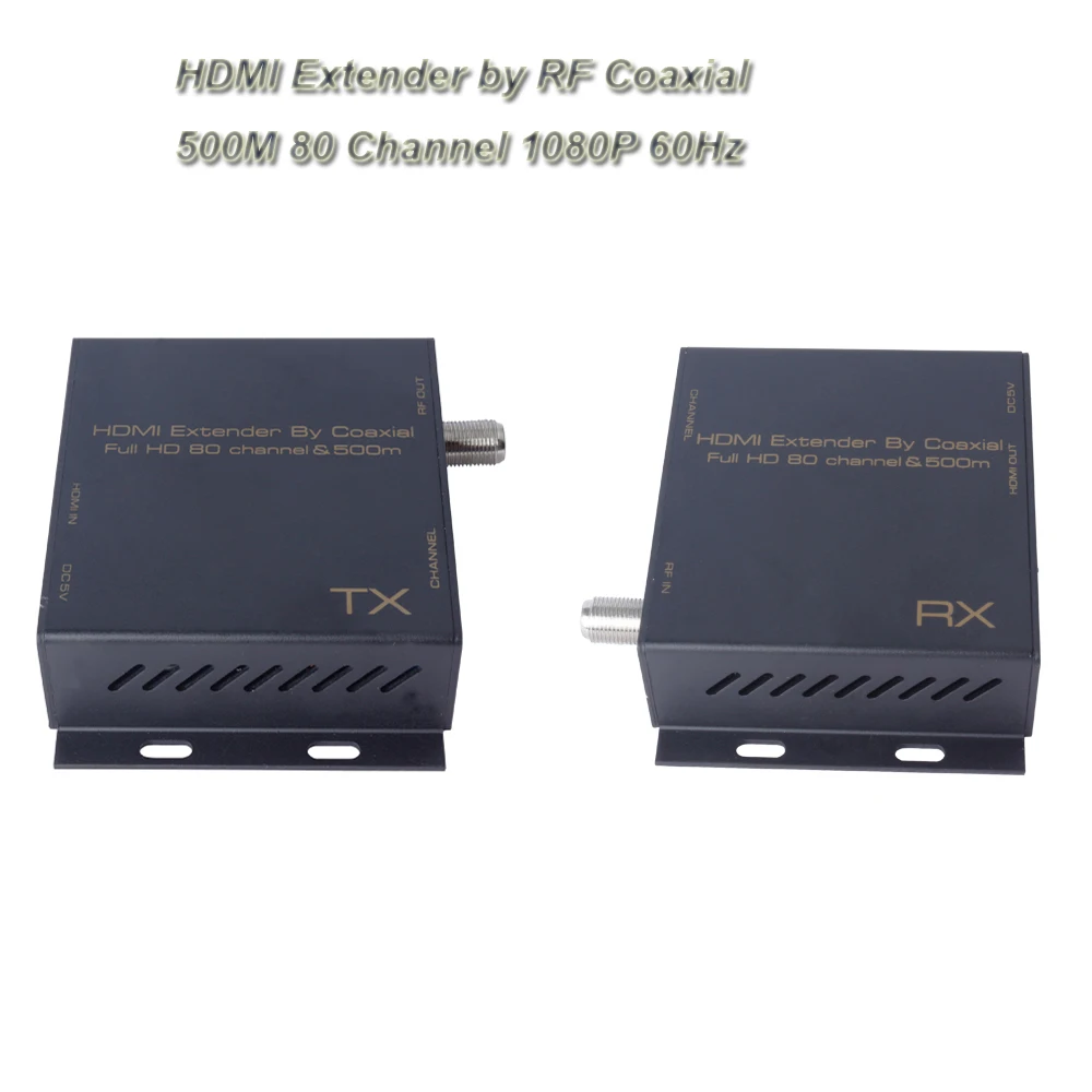 HDMI удлинитель по радиочастотный коаксиальный 500 M в РФ/COAX модулятор для DVB T