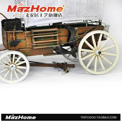 

The new European medieval wagon chariot vintage antique hand-wrought iron model home decorations