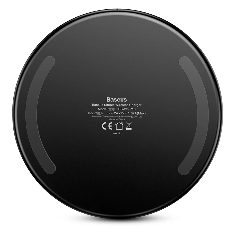 Baseus P10 простой Беспроводной Зарядное устройство ручки для стеклянных дверей 10 Вт