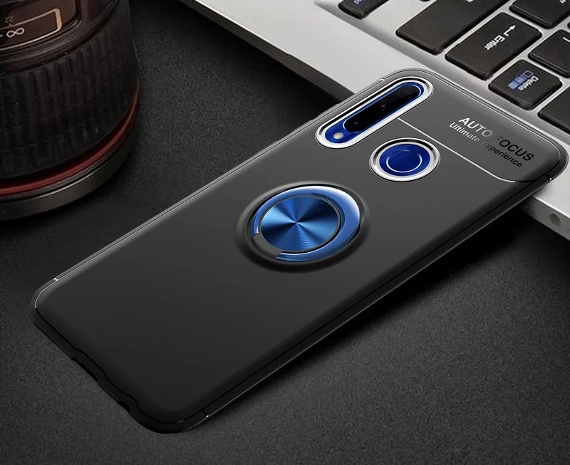360 чехол с кольцом для huawei Honor 10i Honor 10 Lite 10i чехол с вращающимся металлическим магнитным силиконовым магнитным держателем из ТПУ