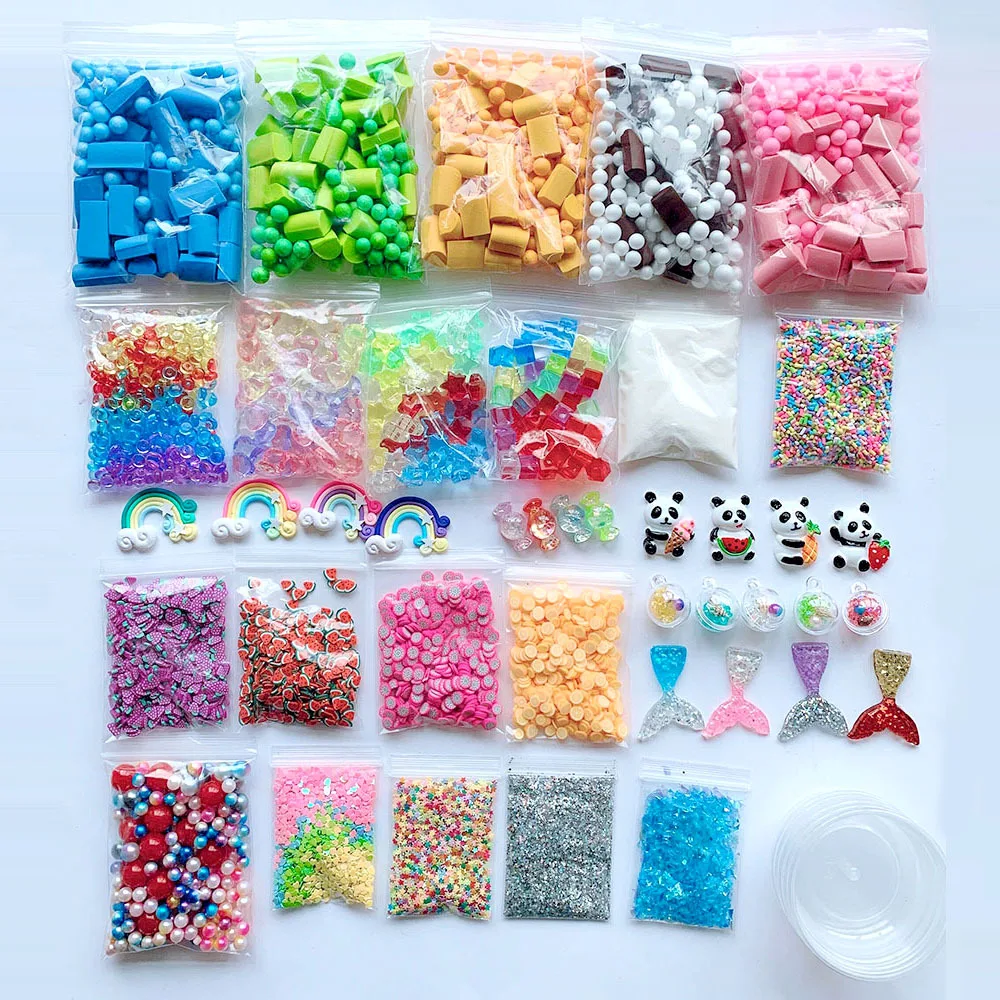 Новый 46 шт поставки слаймов комплект бусины для Подвески Slime инструменты