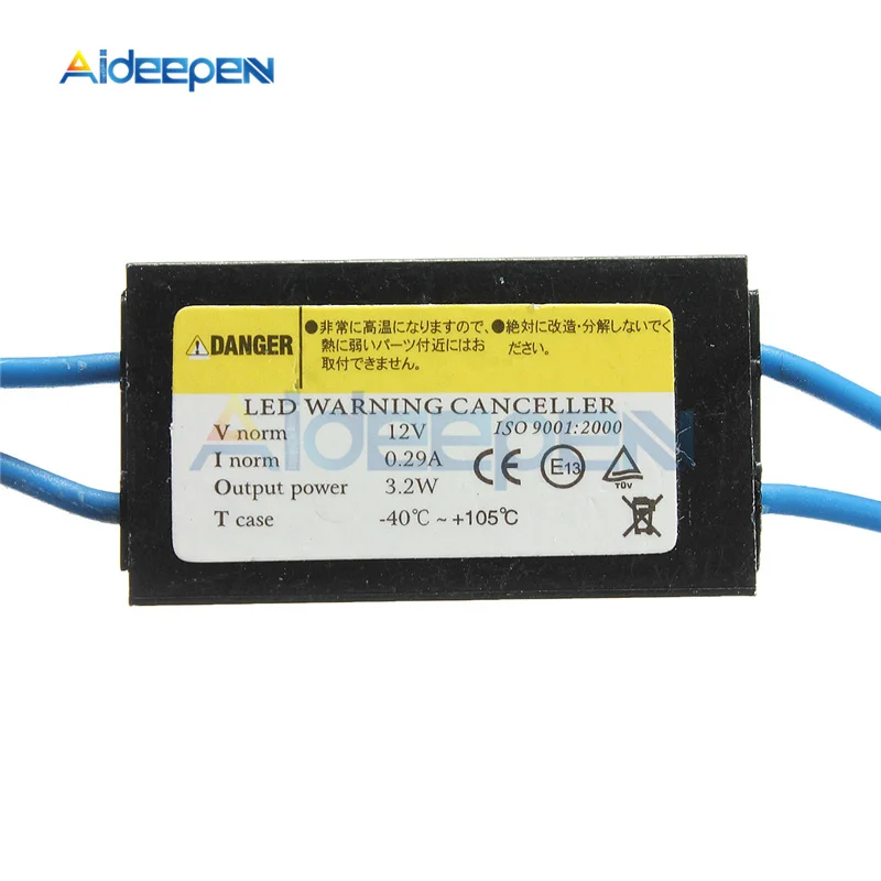 1 шт. DC 12 В светодиодный Предупреждение ющий декодер компенсатора 501 T10 W5W Автомобильные огни без Canbus OCB погрешность нагрузки резистор без модификации проводки Neede