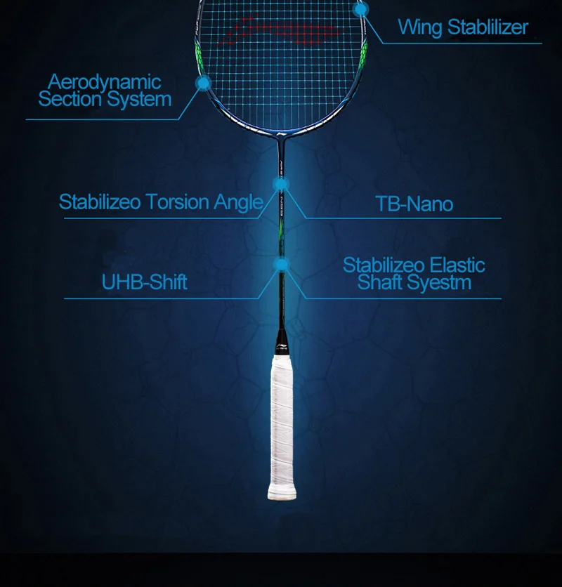 Li-Ning AIR STREAM N99(AERONAUT 8000D) Chen длинные профессиональные ракетки для бадминтона подкладка одна ракетка AYPM034(AYPN214) ZYF170