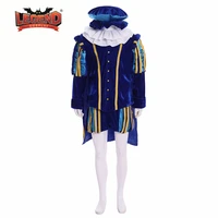 queen elizabeth tudor period medieval men cosplay blue outfit vintage mens costumes medieval renaissance blue gown with cape