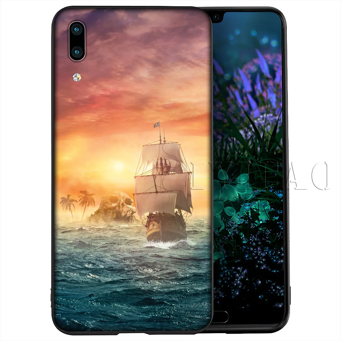 IYICAO Sea Beach spray Soft Silicone Phone Case for Huawei Y9 Y7 Y6 Prime 2019 Cover Honor 20 8C 8X 8 9 9X 10 Lite 7C 7X 7A Pro |