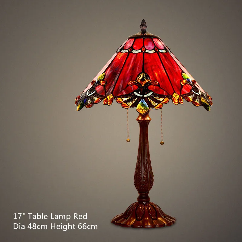 Витражная настольная лампа FUMAT в стиле барокко прикроватная европейском